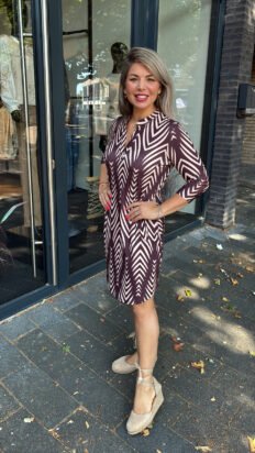 Angelle Milan jurk Veronica bruin/print