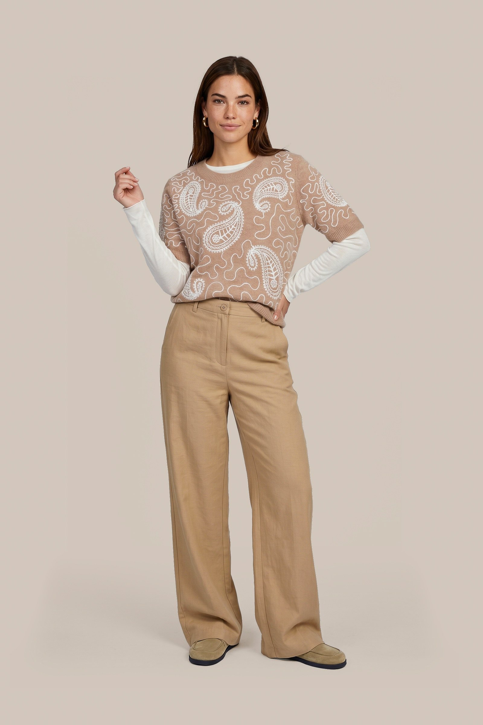 C&S Waisley knit pullover Sand