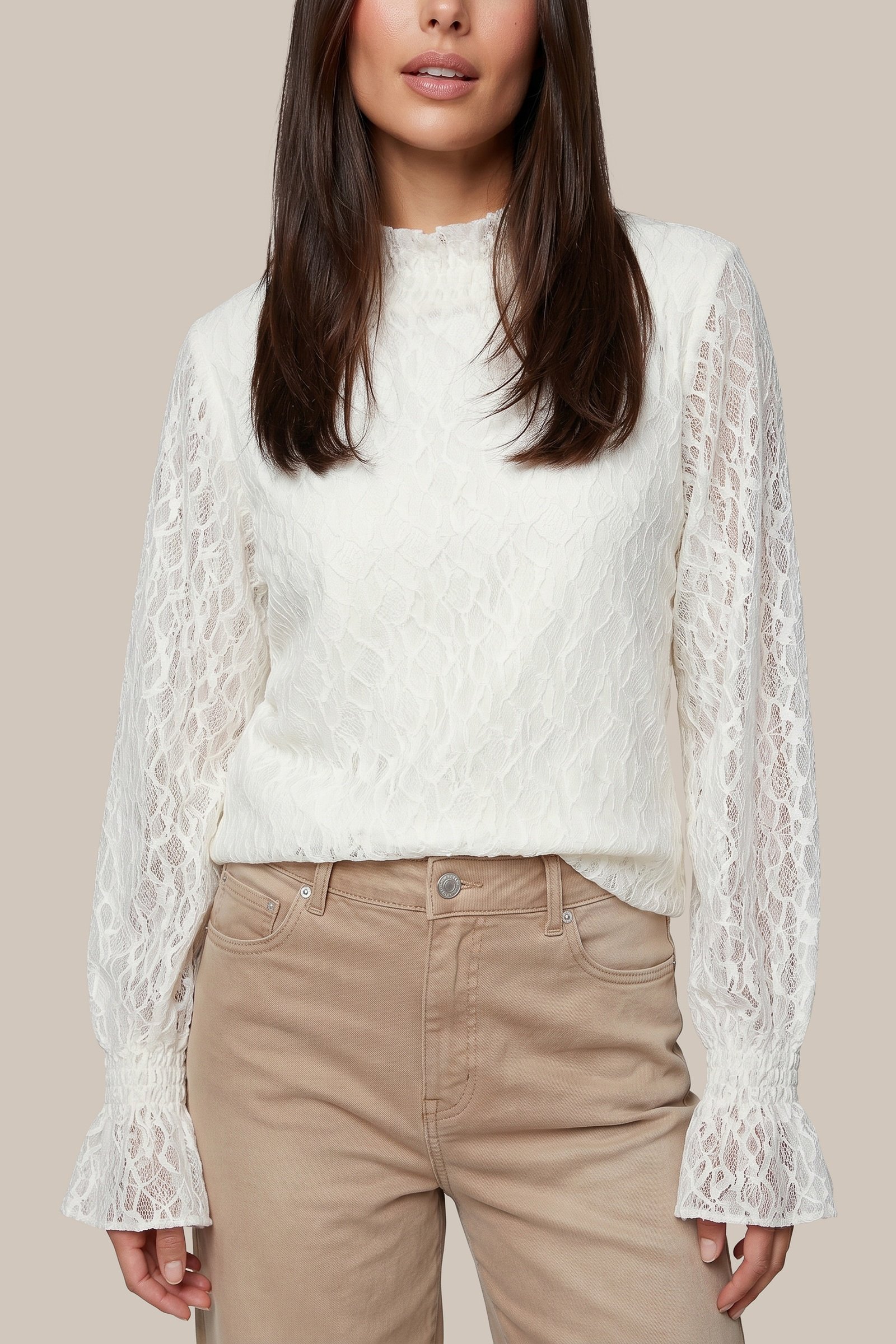 G-maxx Eabha Top wool white - Afbeelding 3