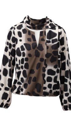 Kdesign D119 Top met sjaal print