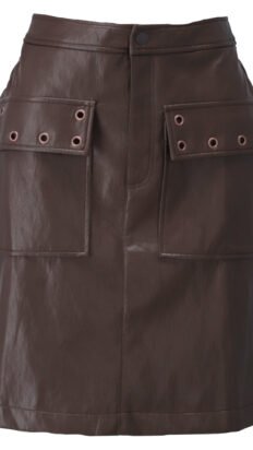 Kdesign D755 Leather look rok bruin