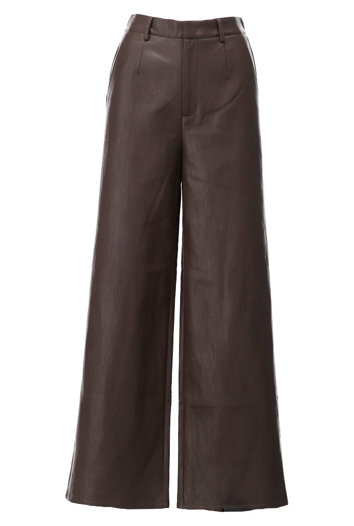 Kdesign D758 Leather look broek bruin