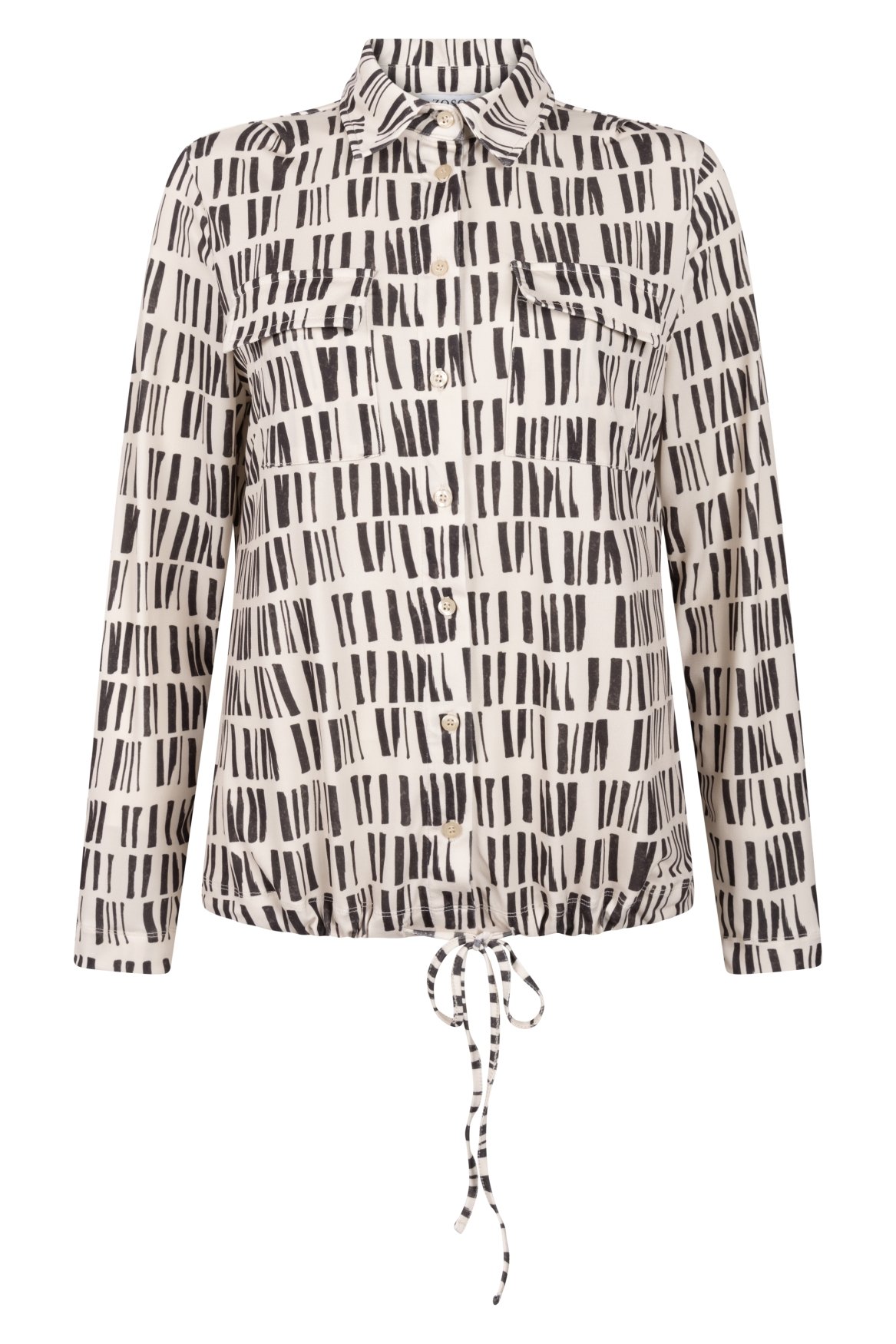 Zoso Pia blouse ivory/espresso 264 - Afbeelding 3