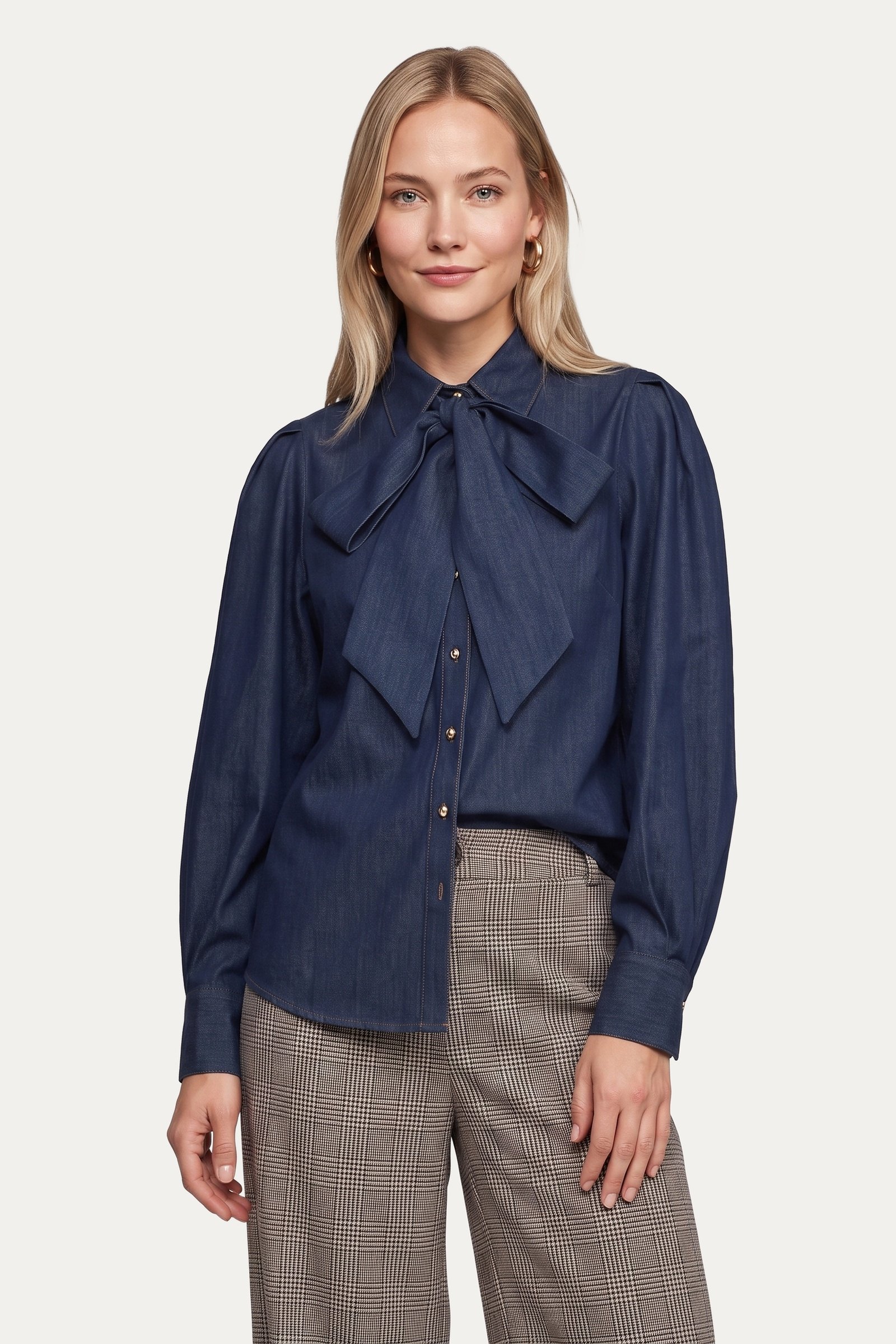 C&S Lissa blouse denim dark - Afbeelding 2