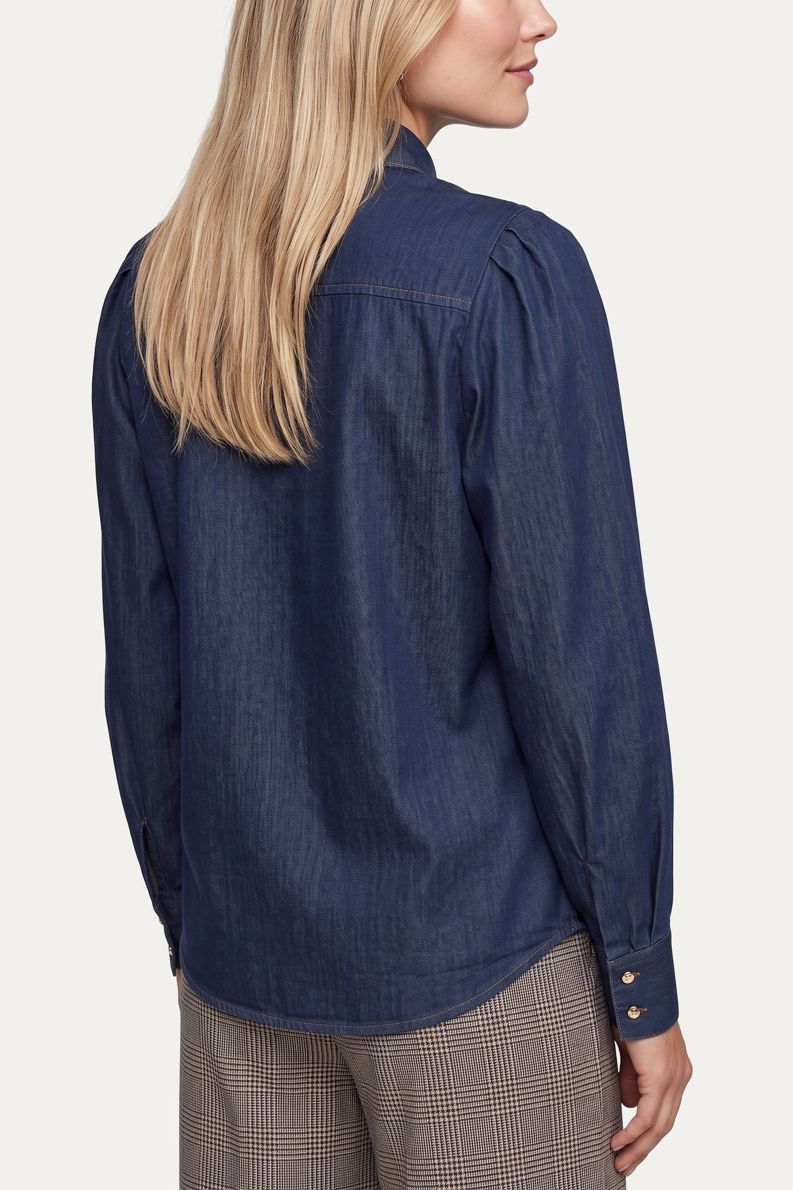 C&S Lissa blouse denim dark - Afbeelding 3