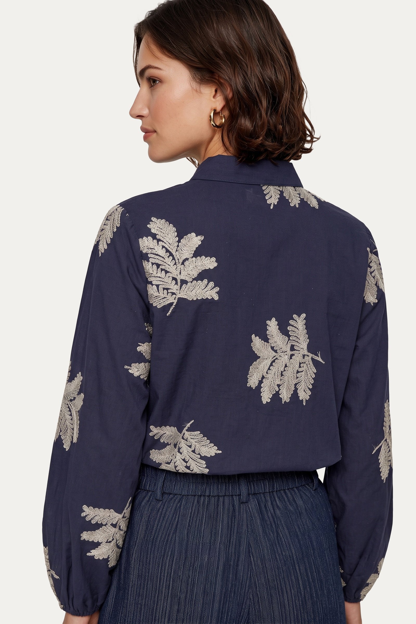 C&S Loreen blouse midnight blue sand - Afbeelding 3