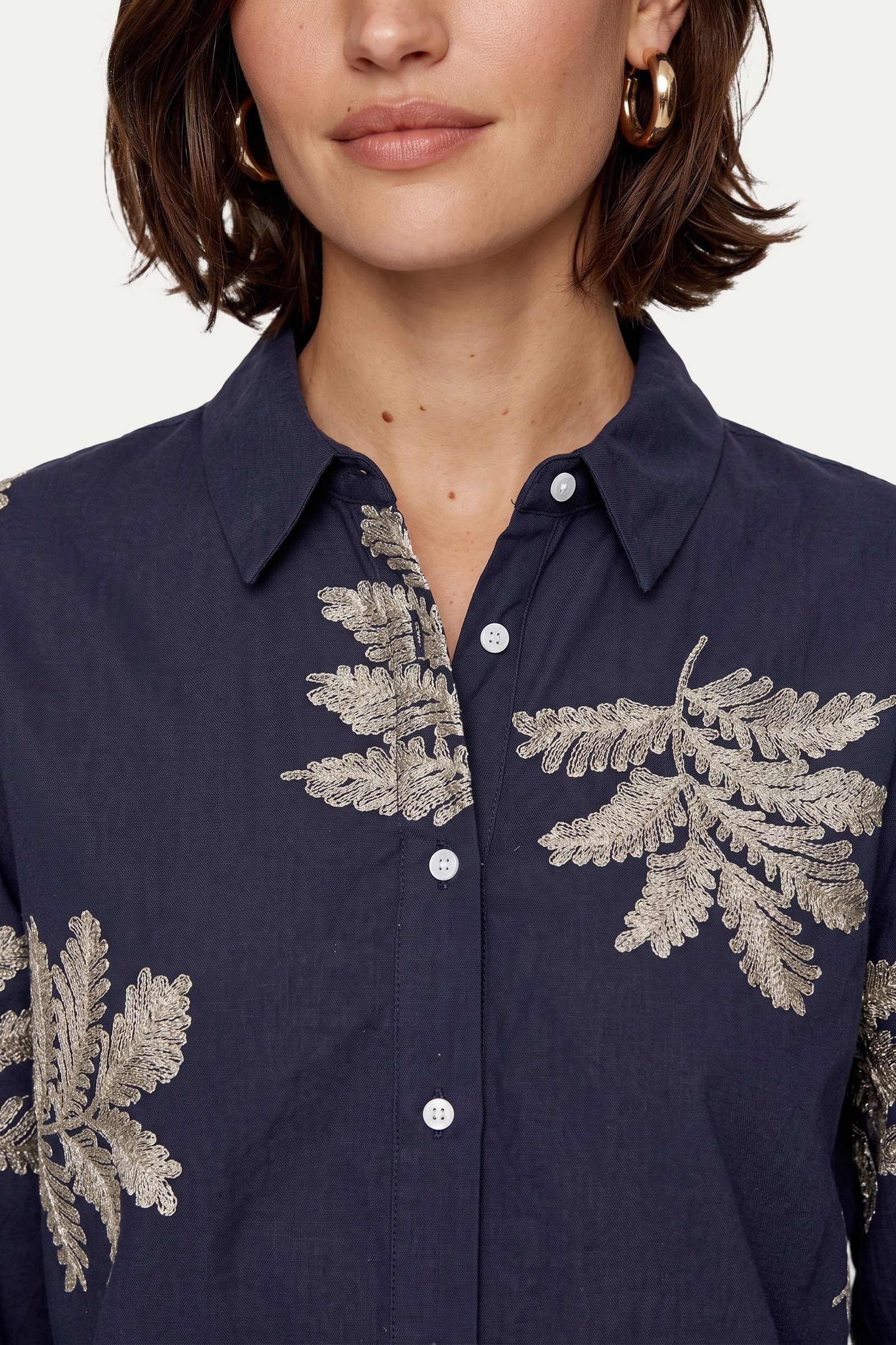 C&S Loreen blouse midnight blue sand - Afbeelding 4