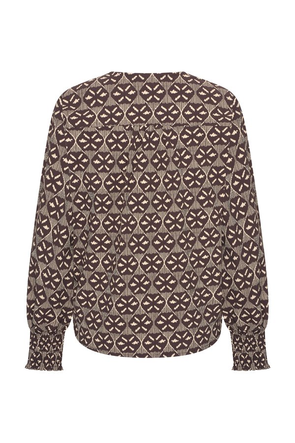 Mi Piaici Top Harvest Ikat print espresso - Afbeelding 2