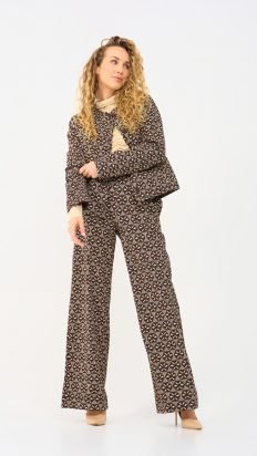 Mi Piaici Trouser Harvest Ikat print espresso