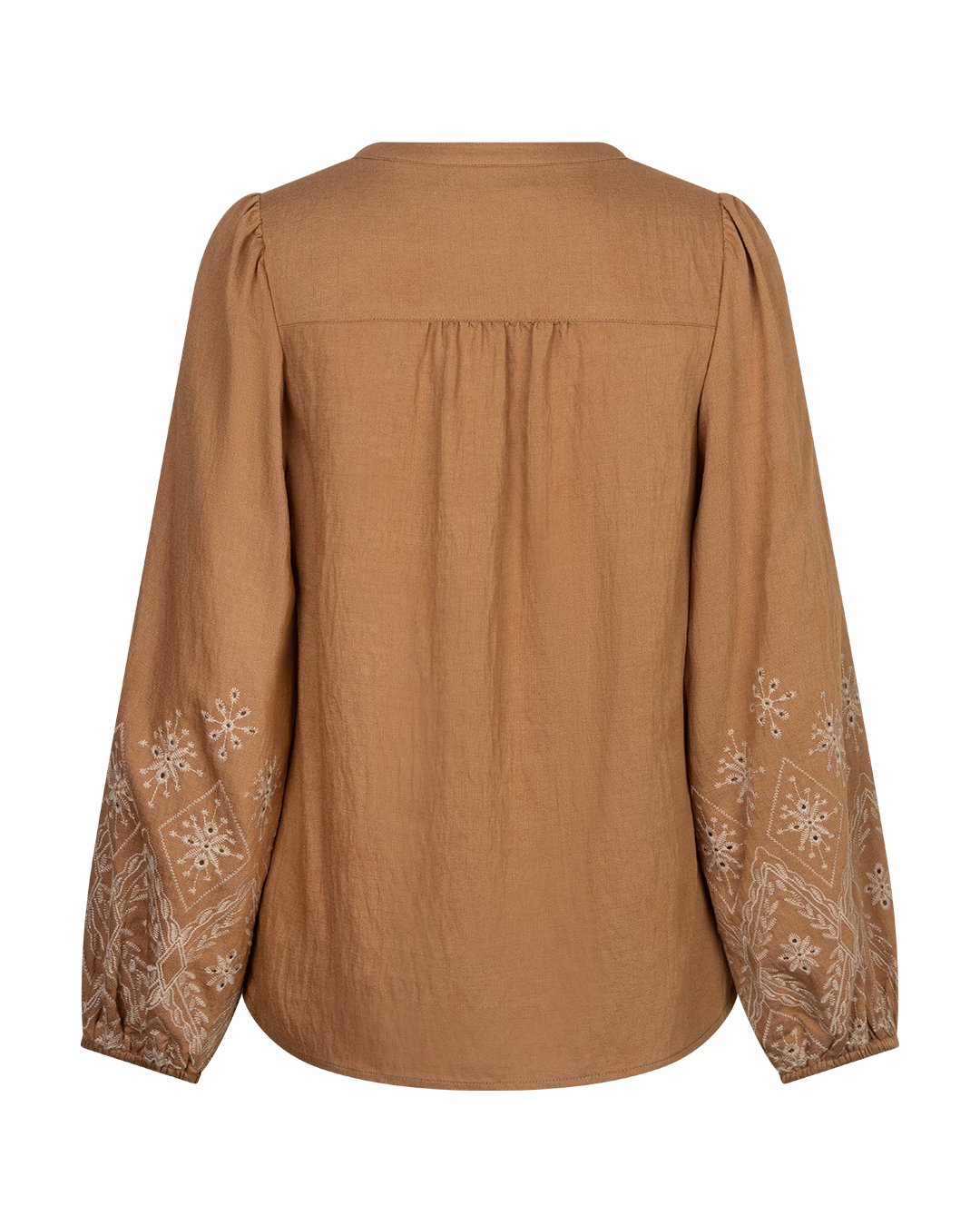 Red Button Blouse embroidery praline - Afbeelding 2