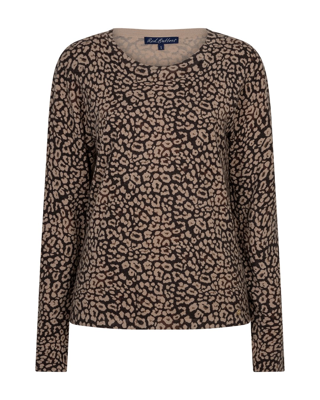 Red Button Sweet Animal Print Espresso