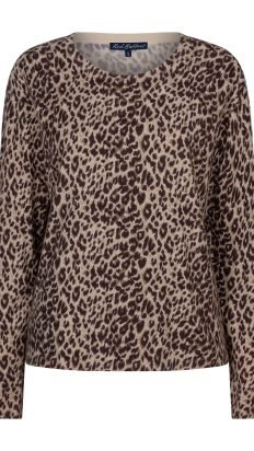 Red Button Sweet Animal Print Top Burgundy