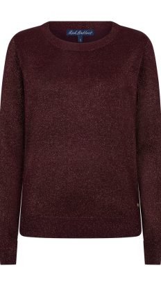 Red Button Sweet Sparkle Top Burgundy